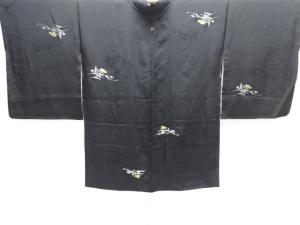 大正ロマン　抽象樹木模様織り出し一つ紋羽織